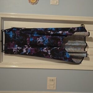 Lularoe Olivia Black Tie Dye sz L